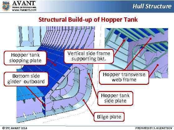 AVANT Hull Structure TRAINING CENTER OF SEAFARERS www. tsavant. com Structural Build-up of Hopper