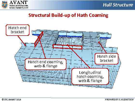 AVANT Hull Structure TRAINING CENTER OF SEAFARERS www. tsavant. com Structural Build-up of Hath