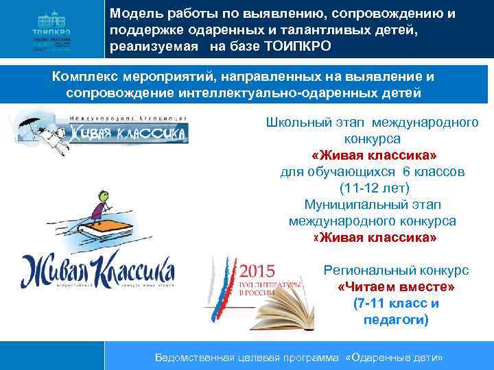 Модель работы по выявлению, сопровождению и поддержке одаренных и талантливых детей, реализуемая на базе