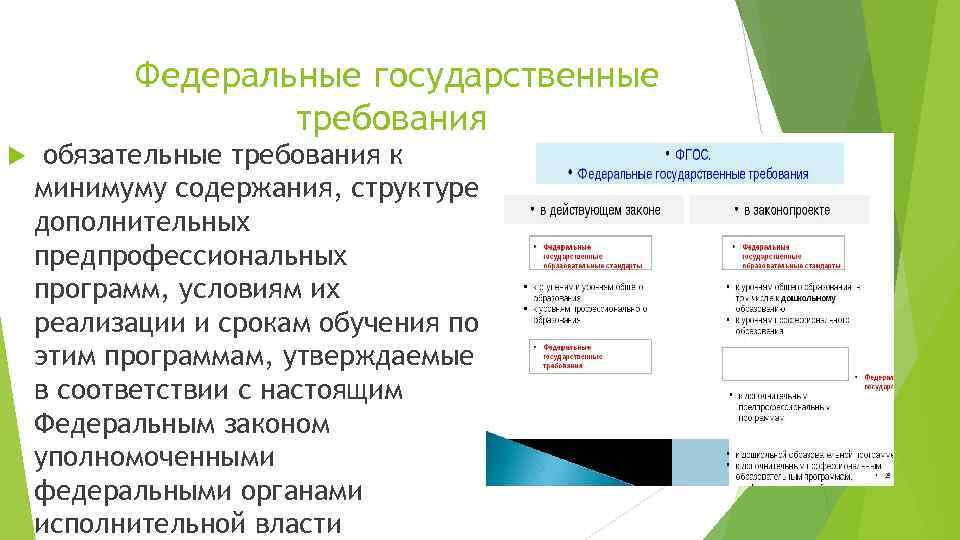 Федеральные государственные требования обязательные требования к минимуму содержания, структуре дополнительных предпрофессиональных программ, условиям их