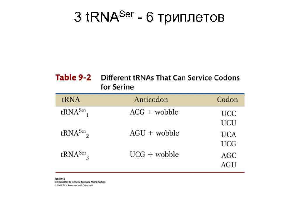 3 Ser t. RNA - 6 триплетов 