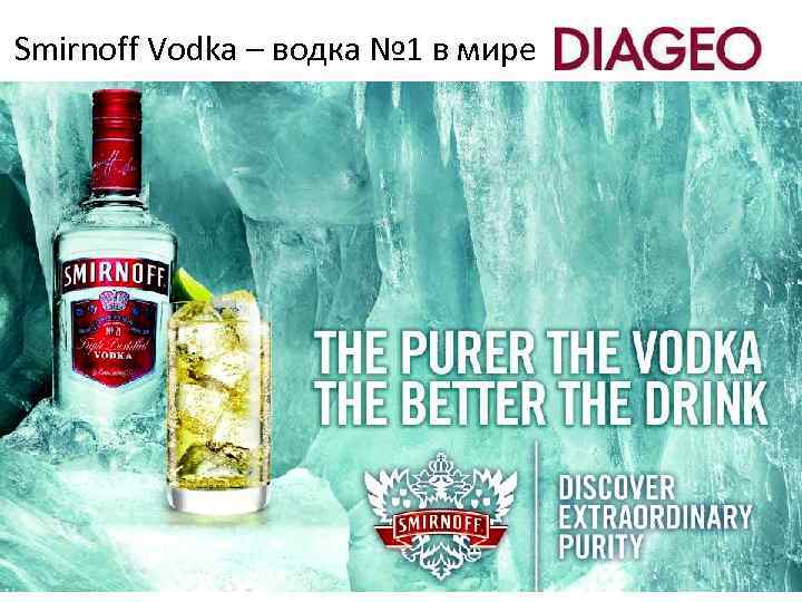 Smirnoff Vodka – водка № 1 в мире Tanqueray Sterling Vodka 