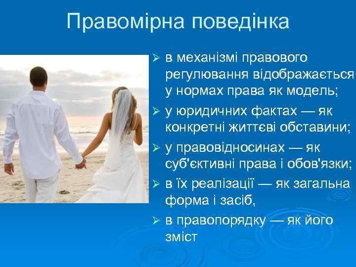 Правомірна поведінка в механізмі правового регулювання відображається у нормах права як модель; Ø у