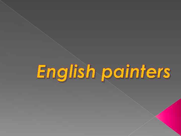 English painters 