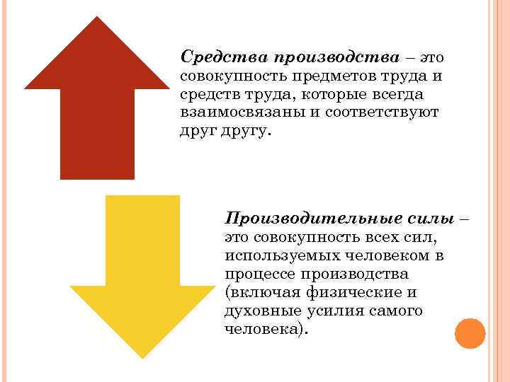 Средства производства – это совокупность предметов труда и средств труда, которые всегда взаимосвязаны и