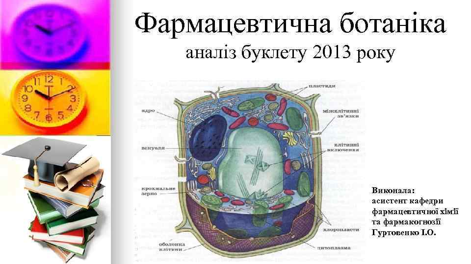 Фармацевтична ботаніка аналіз буклету 2013 року Виконала: асистент кафедри фармацевтичної хімії та фармакогнозії Гуртовенко