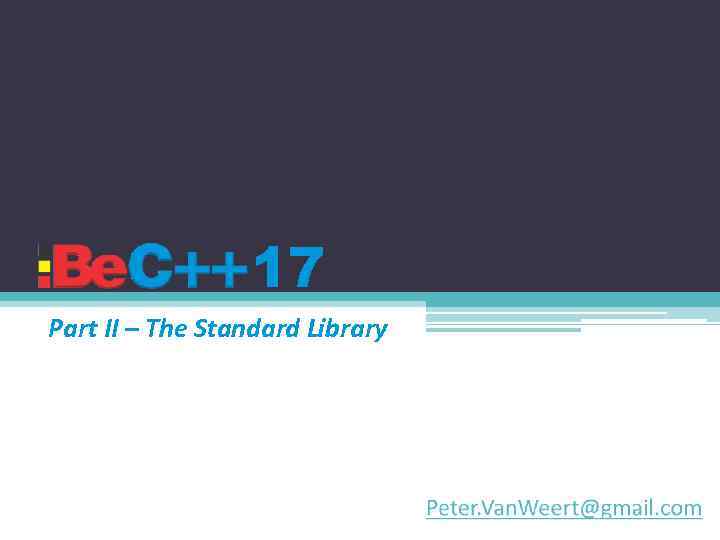 17 Part II – The Standard Library 