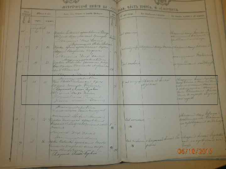 4. С. Юсьва Дьяконская вдова Евдокия Бабина. Умерла от старости 23 апреля 1897 года