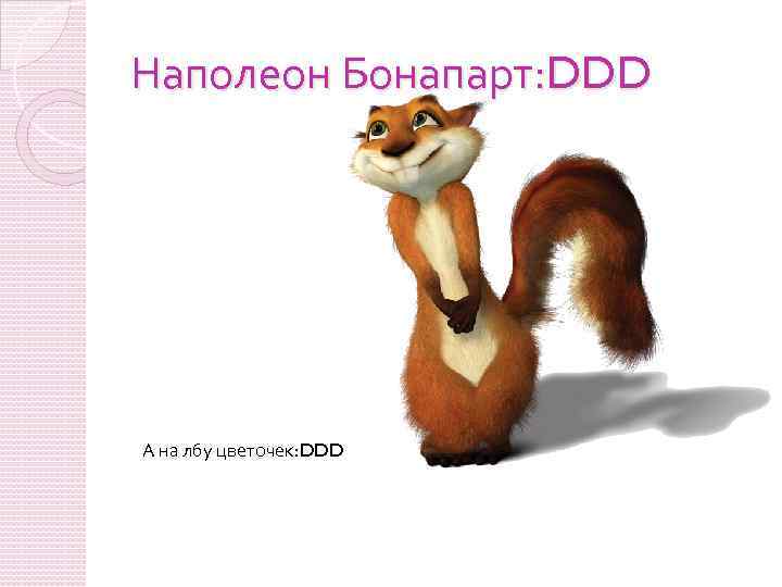 Наполеон Бонапарт: DDD А на лбу цветочек: DDD 