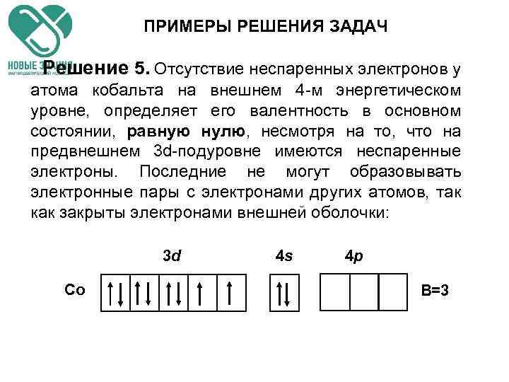 Число неспаренных электронов в атоме