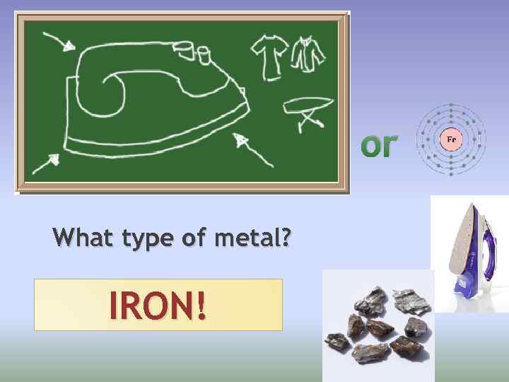 or What type of metal? IRON! 