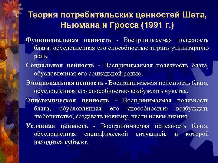 Модель потребительских ценностей. Модель потребительских ценностей шета Ньюмана и Гросса. Функциональная ценность. Теория шета Ньюмана Гросса. Функциональные ценности пример.