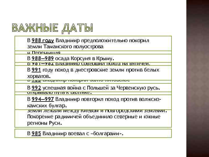 В 988 году Владимир воевал с польским покорил В 981 году Владимир предположительно князем