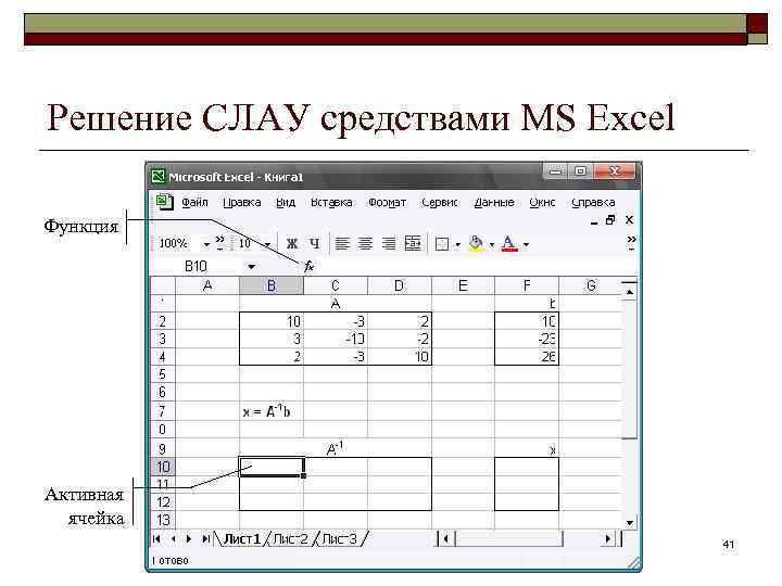 Решение задач вычислительной математики с помощью программ excel и mathcad