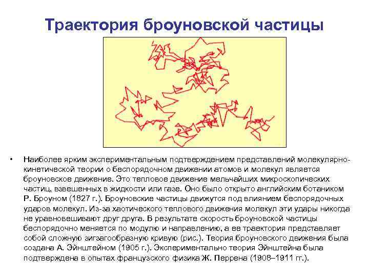 Молекулярно кинетическая теория броуновского движения