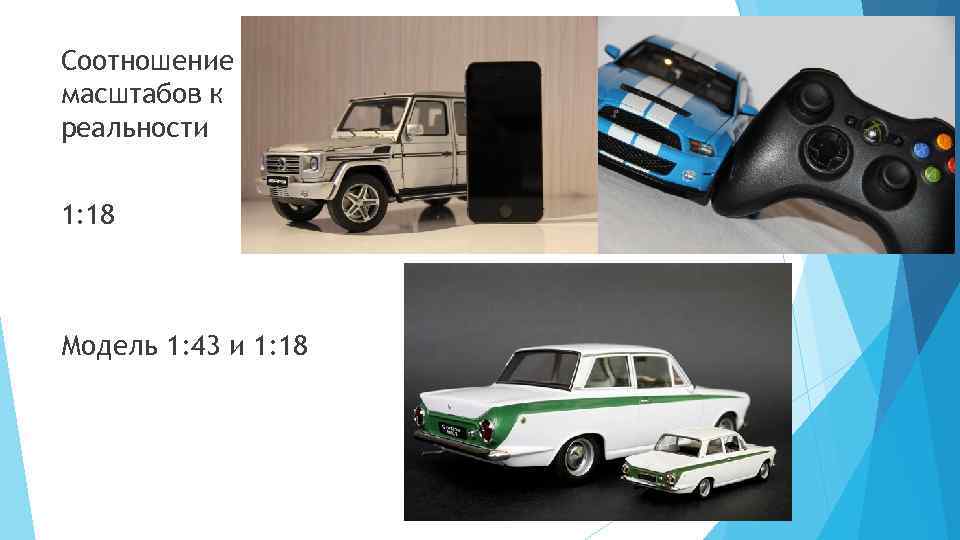 Соотношение масштабов к реальности 1: 18 Модель 1: 43 и 1: 18 
