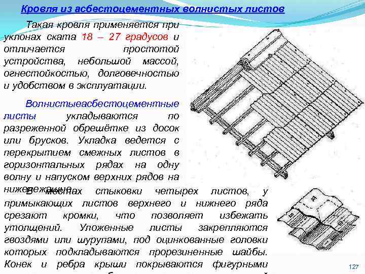 кровля из асбоцементных листов