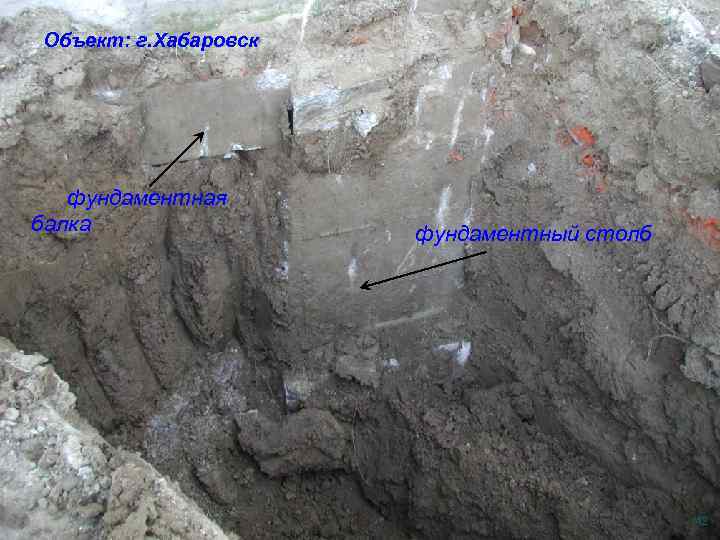 Объект: г. Хабаровск фундаментная балка фундаментный столб 42 