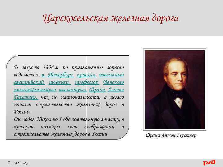 Царскосельская железная дорога В августе 1834 г. по приглашению горного ведомства в Петербург приехал