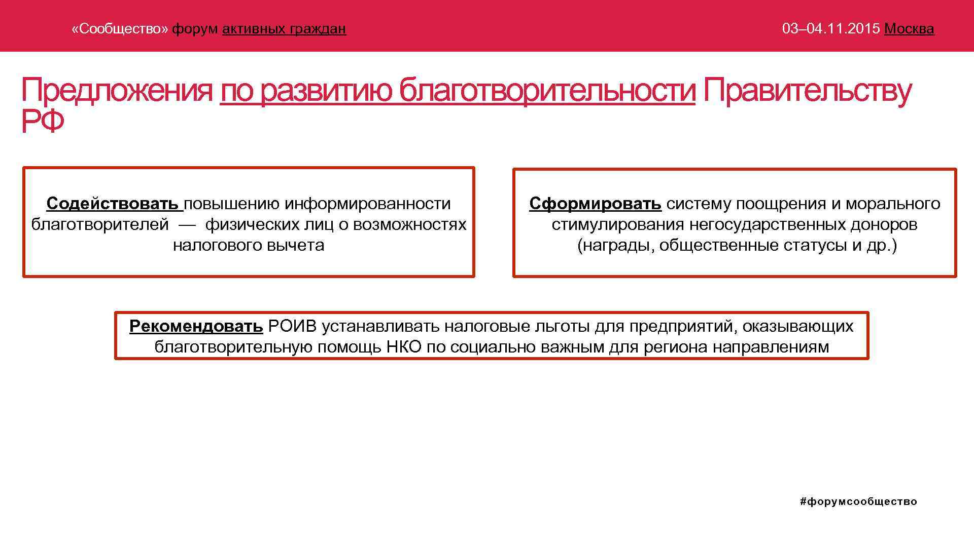 Активность форум. Предложения развитию благотворительности. Предложения по совершенствованию\ благотворительных организаций. Предложения о Москве. Предложение по московскому.