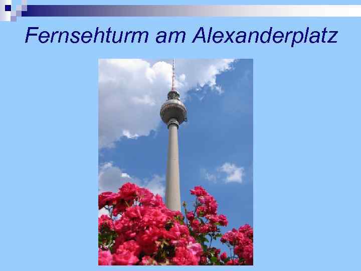 Fernsehturm am Alexanderplatz 