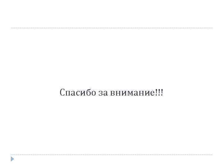 Спасибо за внимание!!! 