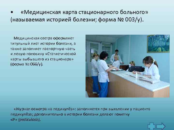 Документация отделения