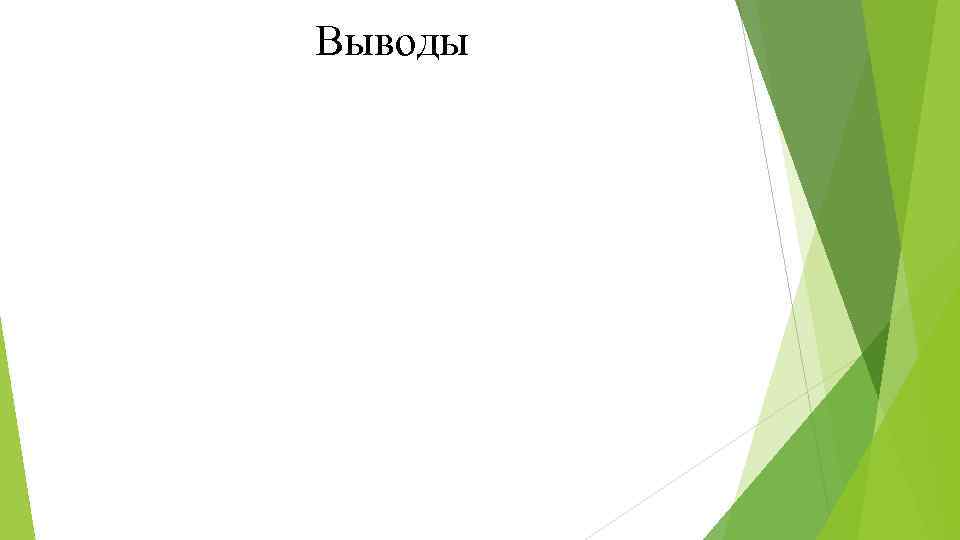Выводы 
