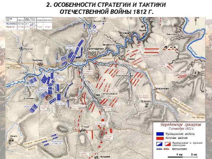 2. ОСОБЕННОСТИ СТРАТЕГИИ И ТАКТИКИ ОТЕЧЕСТВЕННОЙ ВОЙНЫ 1812 Г. 