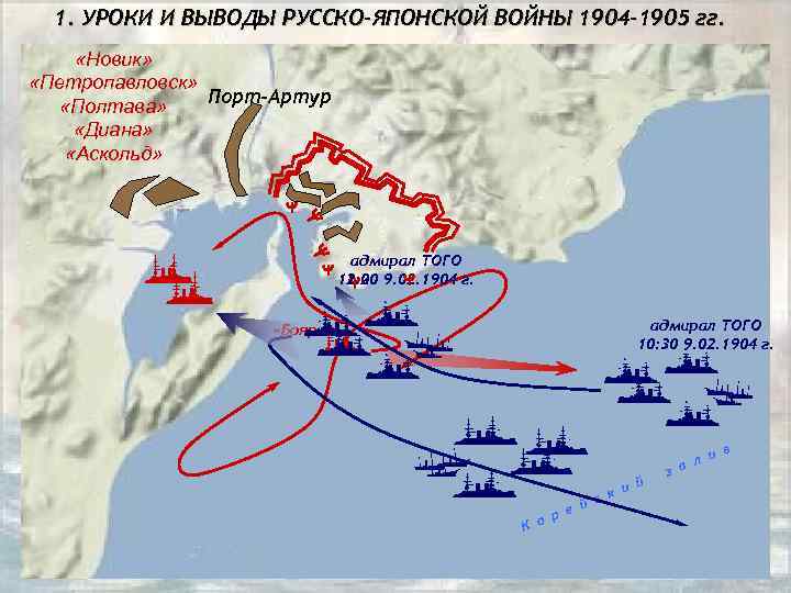 Карта порт артура 1904 1905 годов