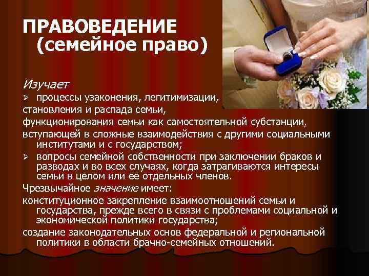 Объект исследования семья