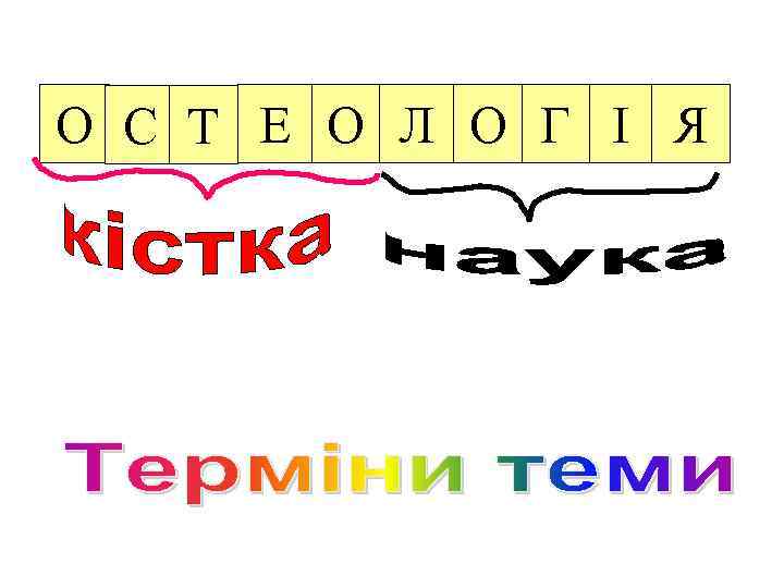 О С Т Е О Л О Г І Я 