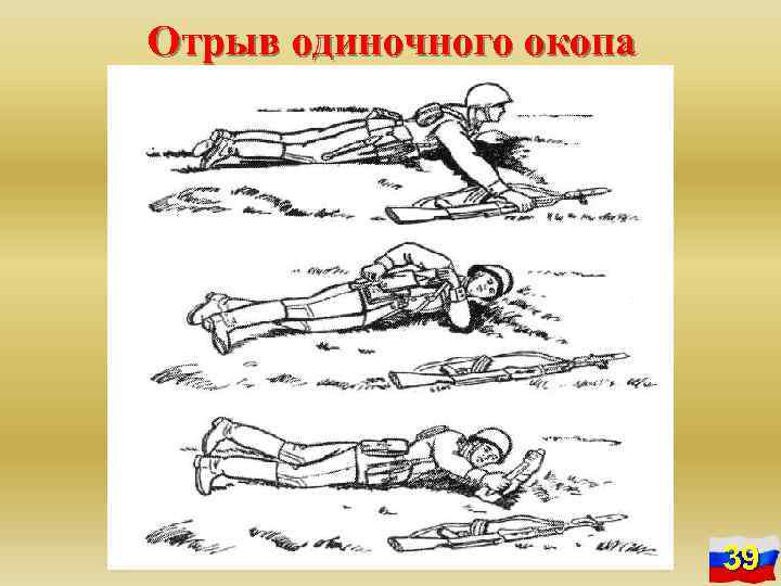 Отрыв одиночного окопа 39 