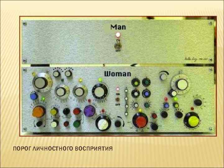 ПОРОГ ЛИЧНОСТНОГО ВОСПРИЯТИЯ 