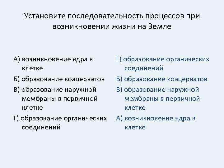 Листопад последовательность процессов. Установите порядок возникновения первичных клеток.. Последовательность процессов при возникновении жизни. Последовательность процессов возникновения жизни на земле. Установите последовательность процессов.