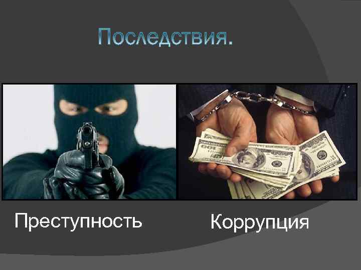 Преступность Коррупция 