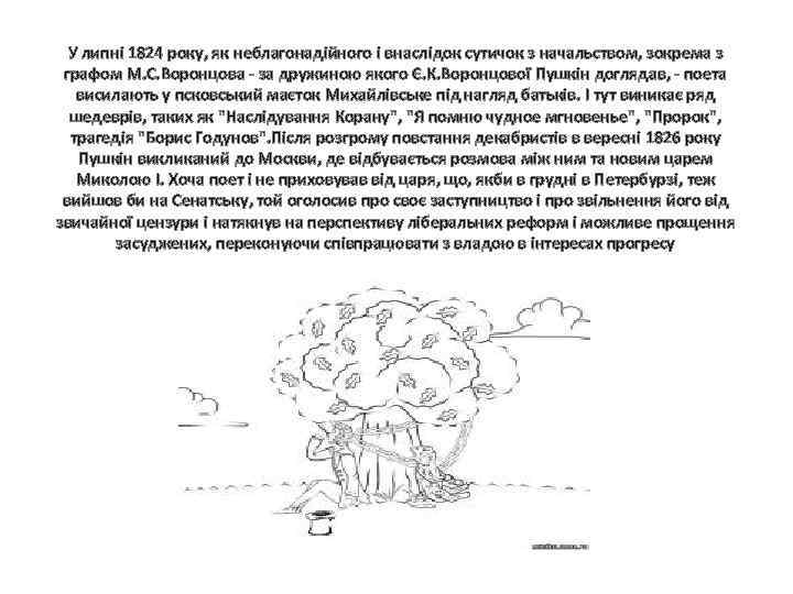 У липні 1824 року, як неблагонадійного і внаслідок сутичок з начальством, зокрема з графом