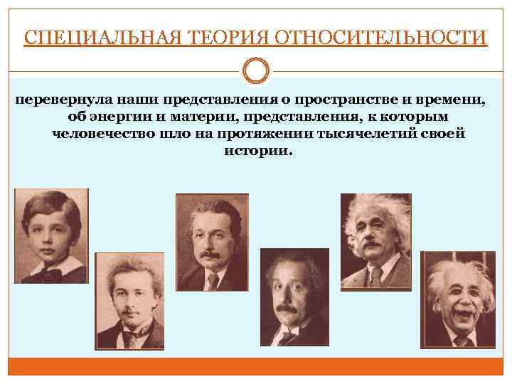 СПЕЦИАЛЬНАЯ ТЕОРИЯ ОТНОСИТЕЛЬНОСТИ перевернула наши представления о пространстве и времени, об энергии и материи,