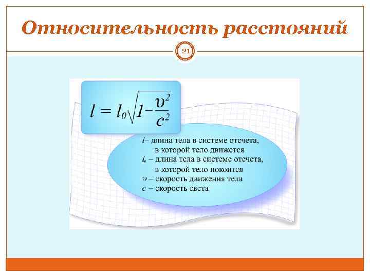 Относительность расстояний 21 