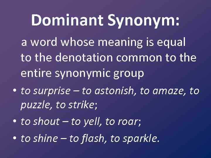 giving us more dom synonym