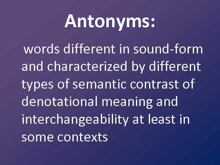 Lecture 4 Semantic Classification Of The English Lexicon