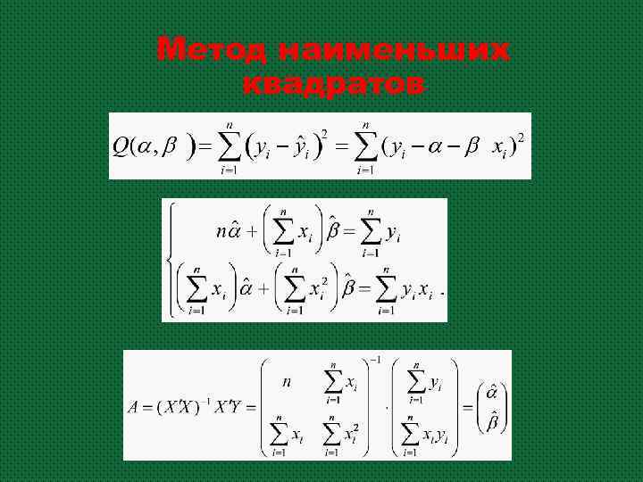 Метод наименьших квадратов 