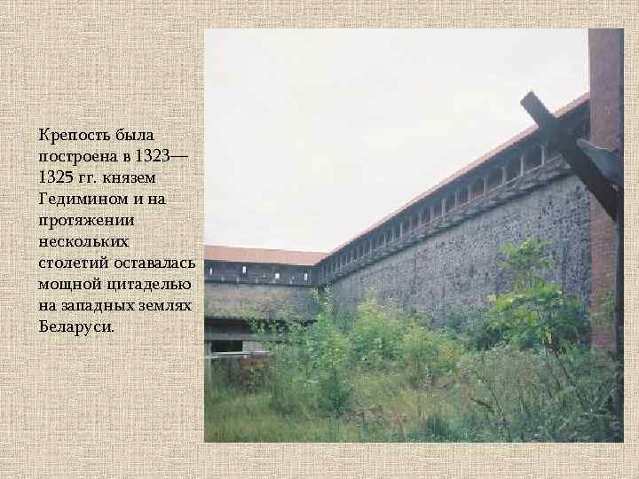 Крепость была построена в 1323— 1325 гг. князем Гедимином и на протяжении нескольких столетий