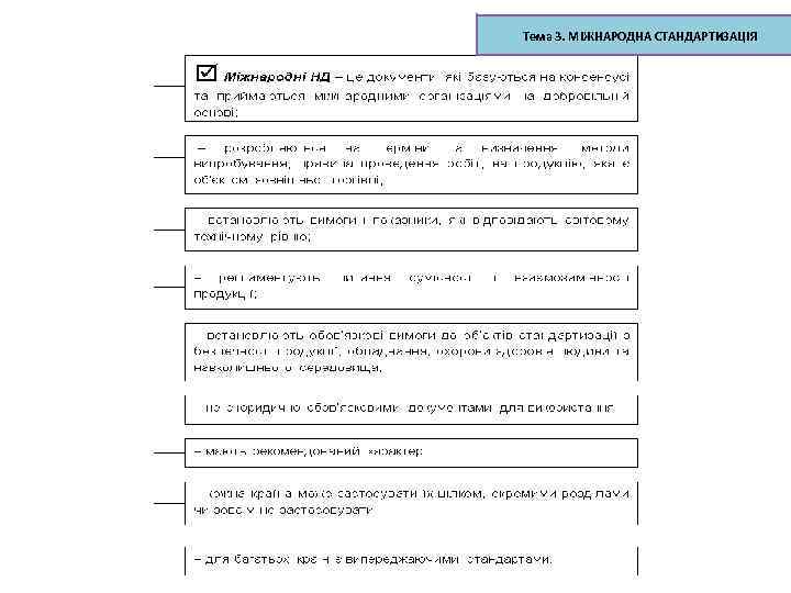 Тема 3. МІЖНАРОДНА СТАНДАРТИЗАЦІЯ 