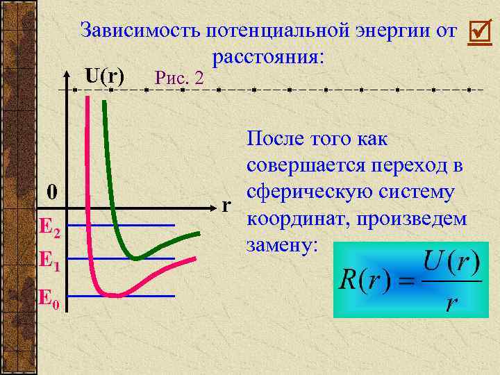 Потенциальная зависимость. Зависимость потенциальной энергии. Зависимость потенциальной энергии от расстояния. Зависимость потенциальной энергии от координат. График зависимости потенциальной энергии от расстояния.