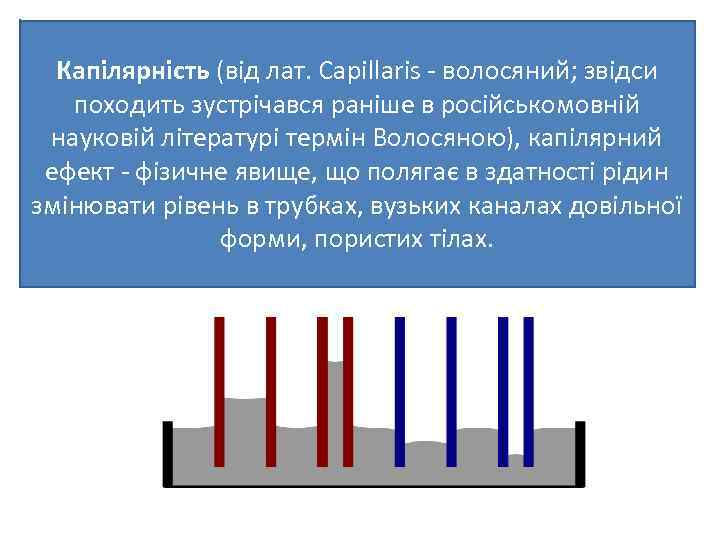 Капілярність (від лат. Capillaris - волосяний; звідси походить зустрічався раніше в російськомовній науковій літературі