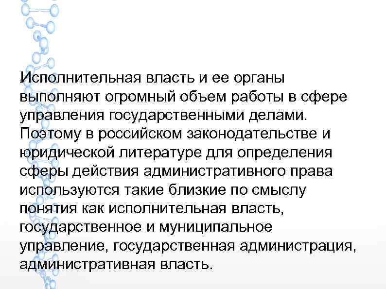 Исполнительная власть и ее органы выполняют огромный объем работы в сфере управления государственными делами.