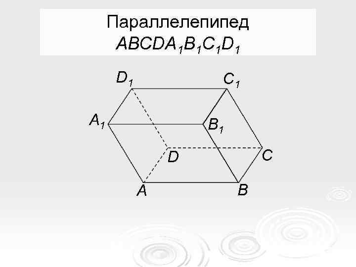 Параллелепипед ABCDA 1 B 1 C 1 D 1 C 1 А 1 B