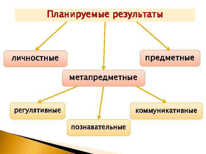 Планируемые результаты предметные личностные метапредметные регулятивные коммуникативные познавательные 