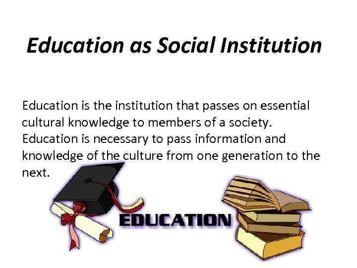 education as a social institution